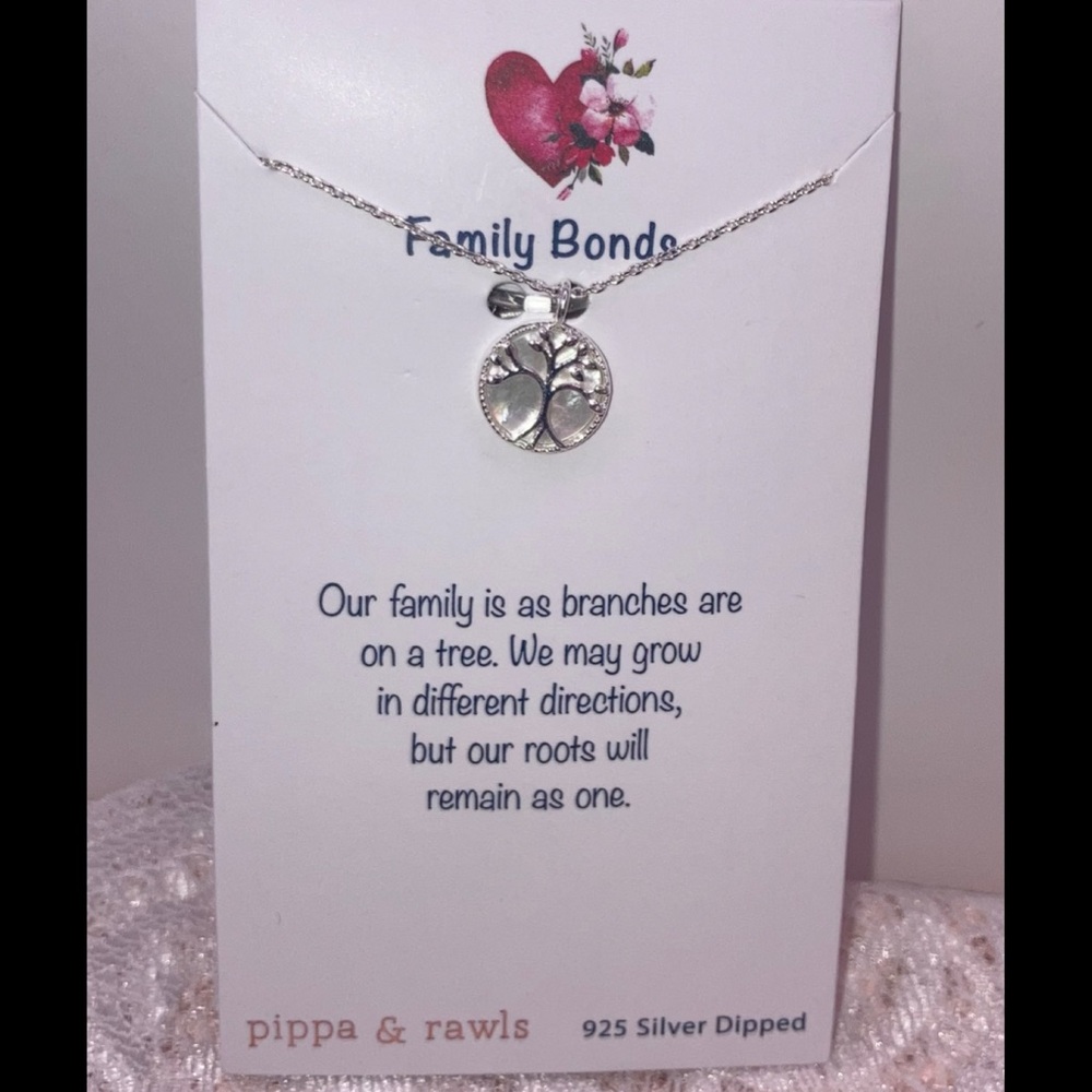 Genuine Pearl Tree Of Life Tiny Pendant Necklace